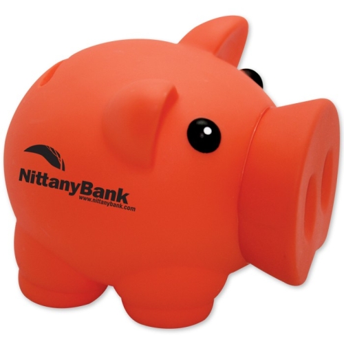 Personalized Colored Piggy Bank Orange