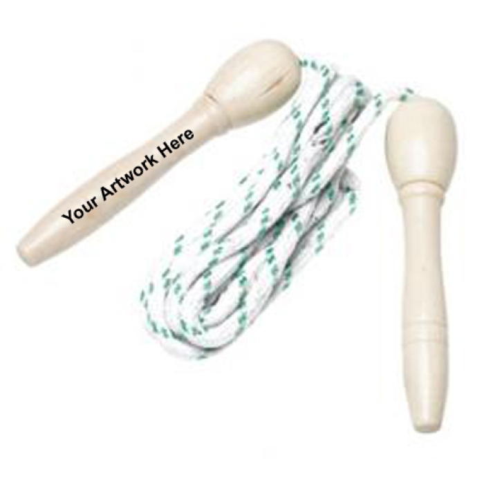7 Ft Custom Imprinted Wooden Handle Jump Ropes