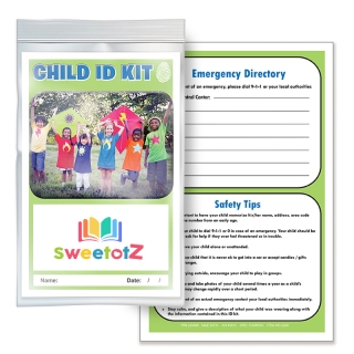 Imprinted Child ID Safety Kits