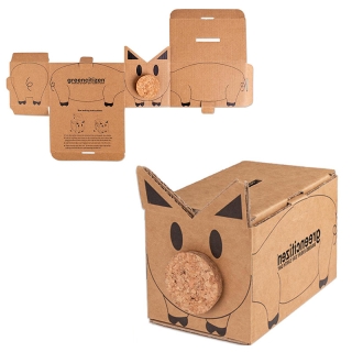 Imprinted Corrugated Piggy Banks