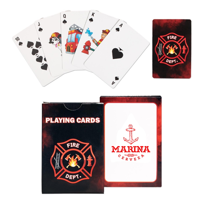Imprinted Fire Safety Playing Cards