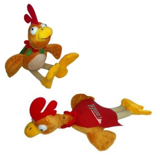 Custom Printed Flying Crowing Roosters