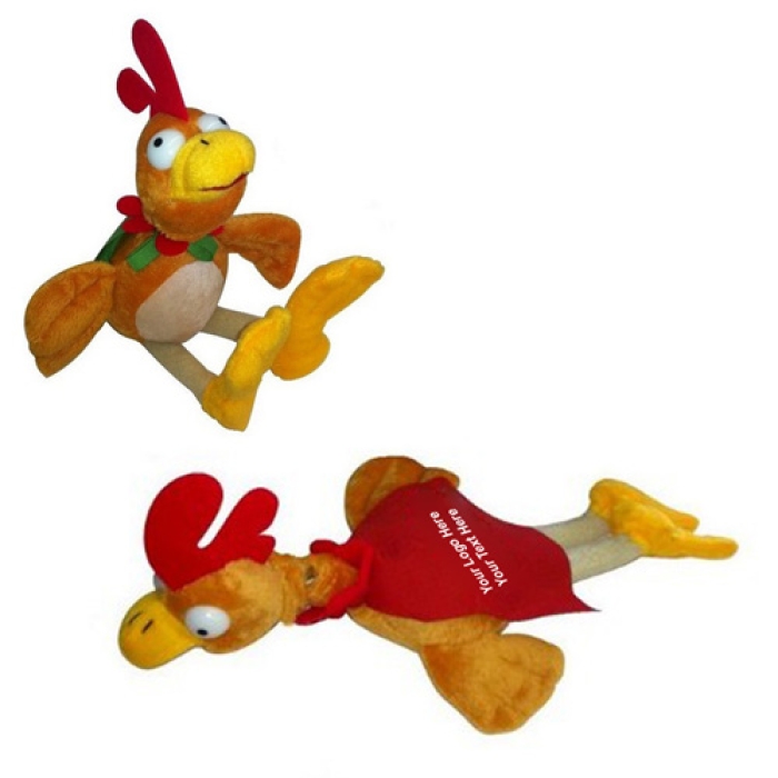Custom Printed Flying Crowing Roosters