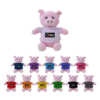 Imprinted 6 Inch Polyester Parker Pigs
