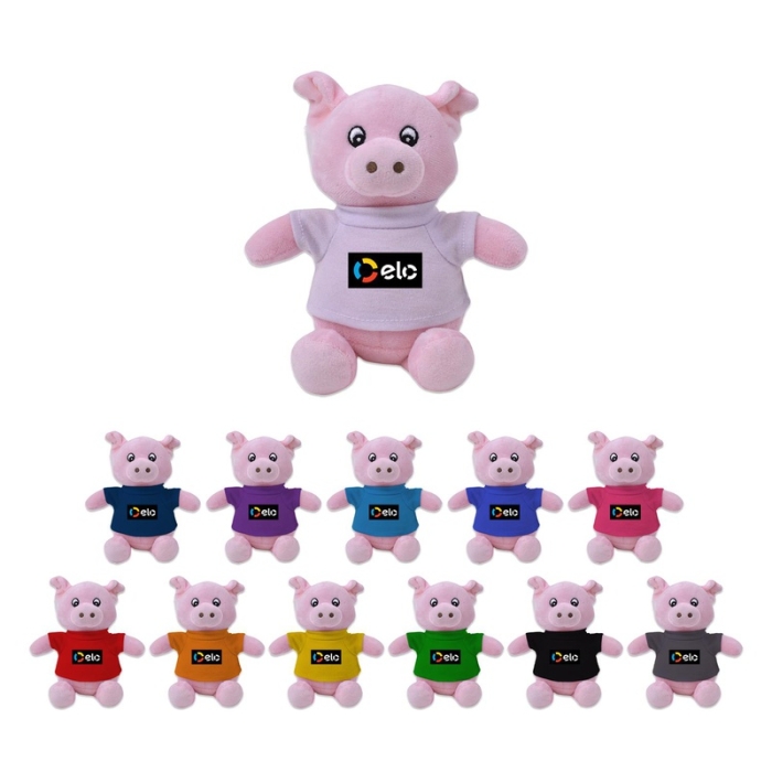 Imprinted 6 Inch Polyester Parker Pigs