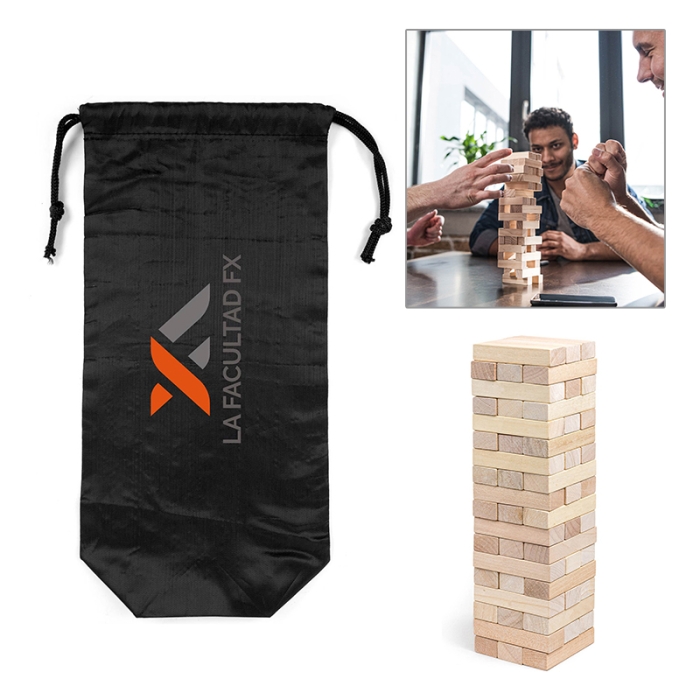 Custom Stacking Puzzle Set with Polyester Pouch