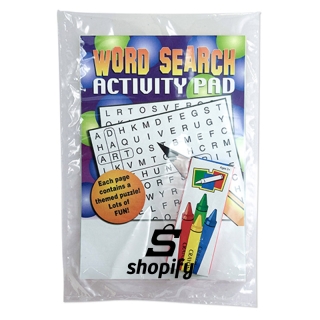 Imprinted Word Search Activity Pad Fun Packs