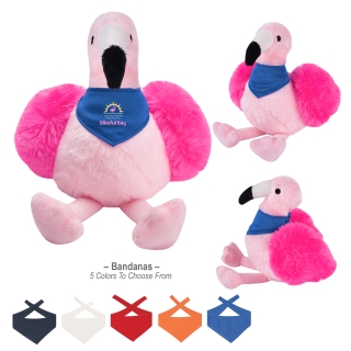 Custom Imprinted 6 Inch Fiona Flamingos
