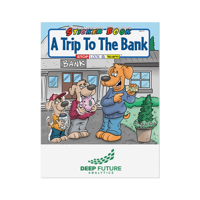 Custom Imprinted A Trip to the Bank Stickers Books