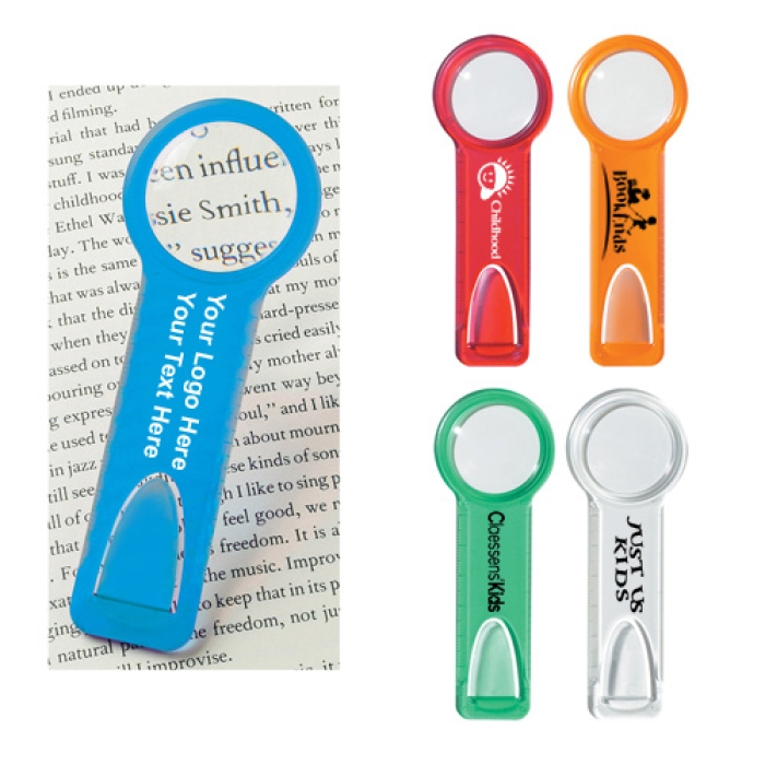 2 Inch Customized Ruler with Circular Magnifying Glass