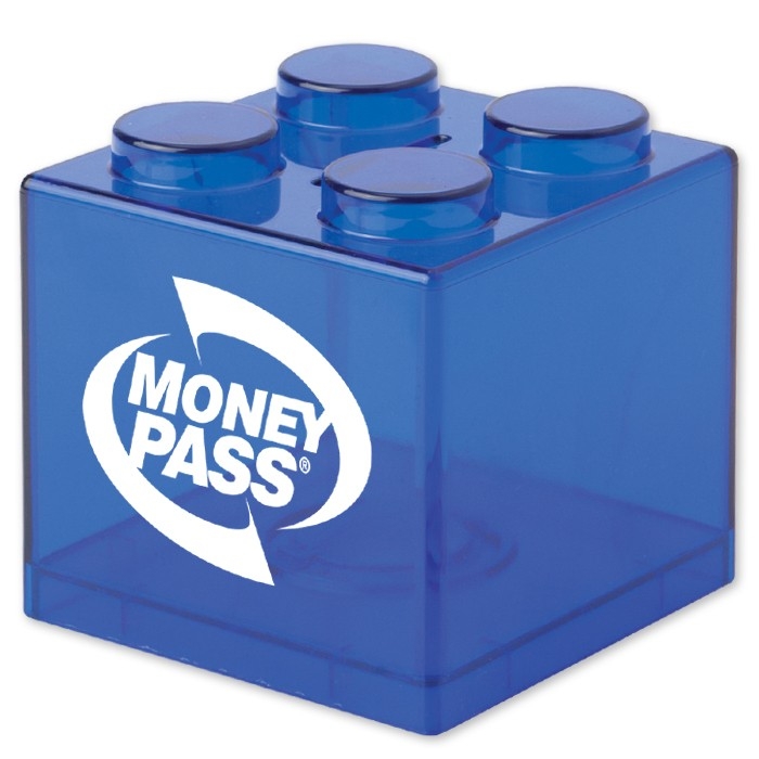 Customized Building Block Bank - Blue