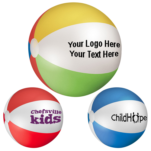 20 Inch Promotional Logo Beach Balls Beach Balls Fun, Games & Music